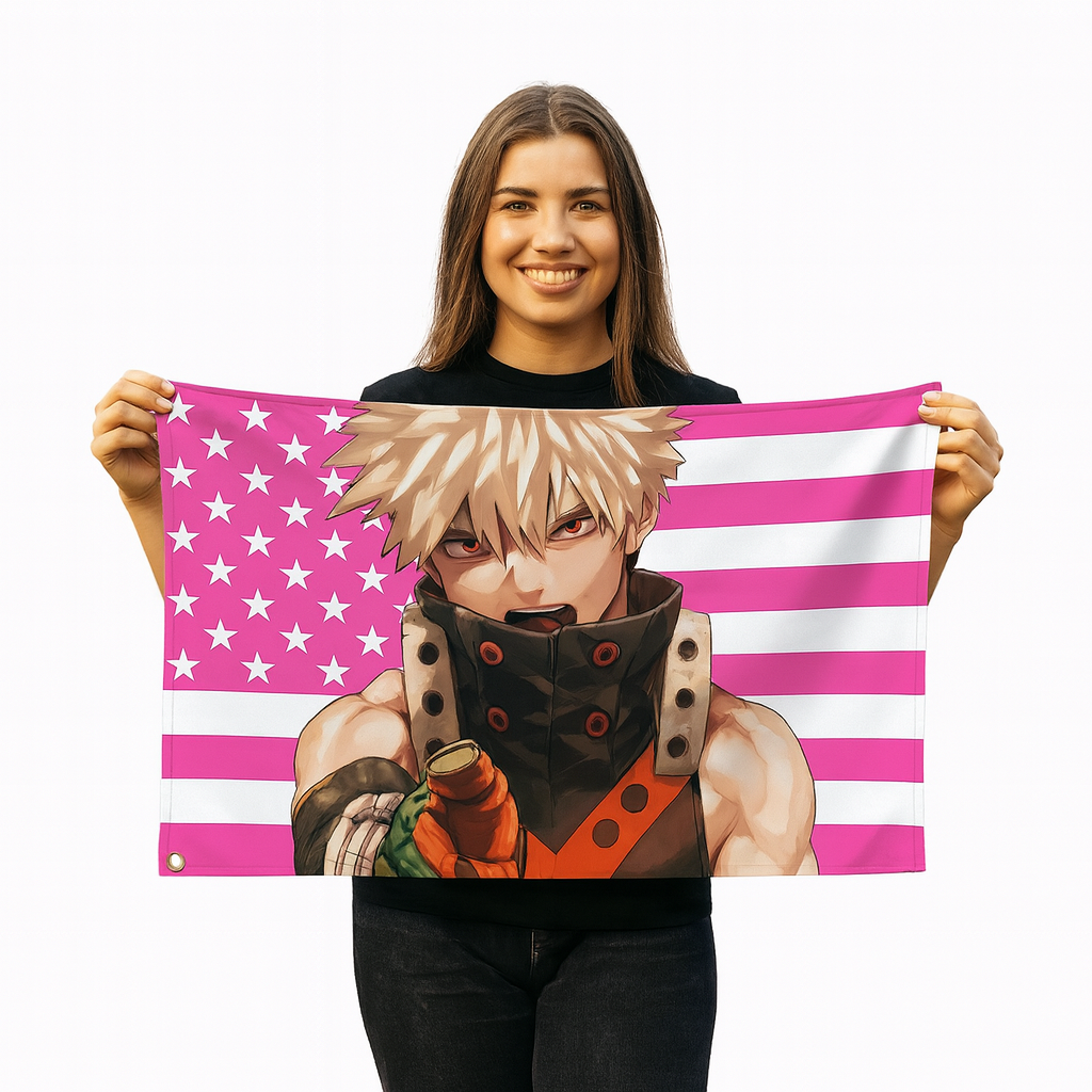 Drapeau Katsuki Bakugo "Explosion Héroïque" – My Hero Academia™