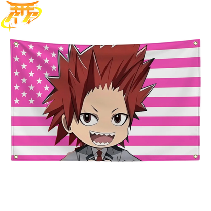 Drapeau Eijiro Kirishima "Style Chibi Étudiant" – My Hero Academia™