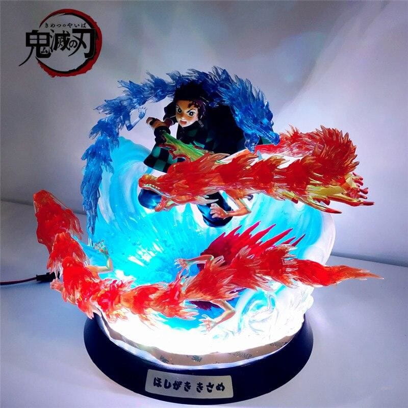 figurine tanjiro kamado dragon feu eau demon slayer