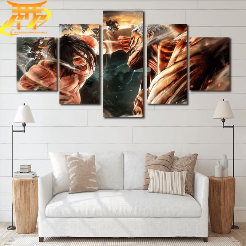 Tableau Eren vs Reiner - Attaque des titans™