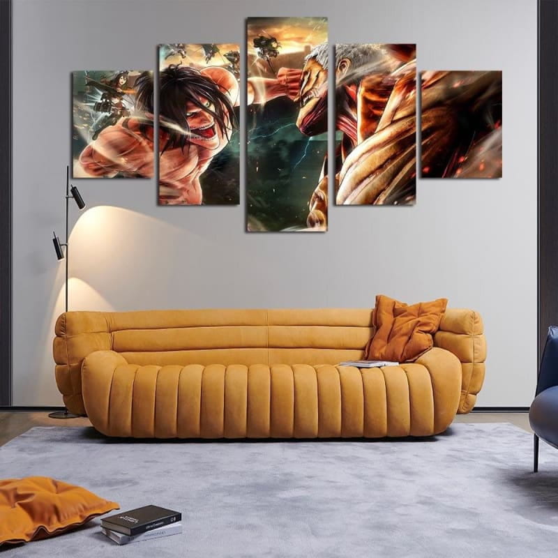 Tableau Eren vs Reiner - Attaque des titans™