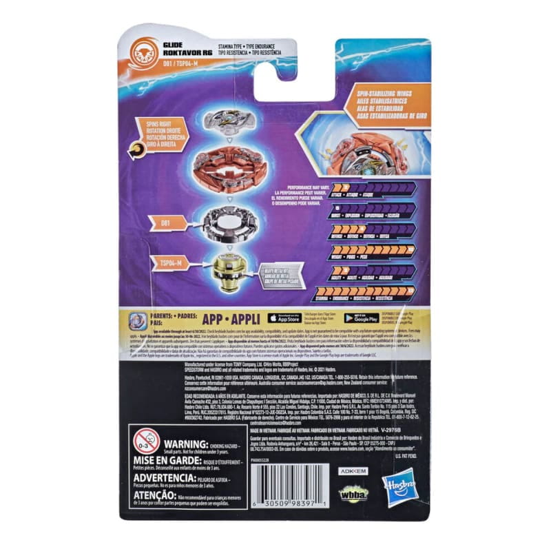 Toupie Glide Roktavor R6 Wheel Revolving-SPM - Beyblade Burst Surge™